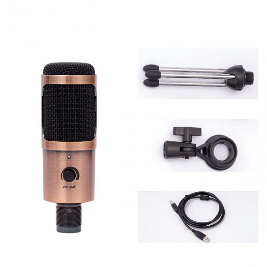 YR K1 USB Condenser Microphone Cardioid-directional Computer Karaoke for Recording Singing Game Live Broadcast