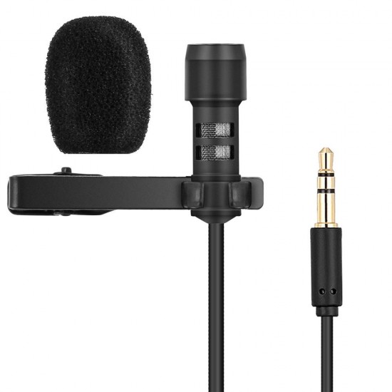 R955 Lavalier Omnidirectional Double Condenser Microphone Clip-on Lapel Condenser Microphone For Gopro Camera Phones