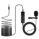 R955S Clip-on Type Lavalier Omnidirectional Condenser Microphone 3.5mm Mini Microphone for Camera Phone