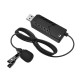 1.5m USB Lapel Collar Microphone Omnidirectional Mic with Sound Card for PC Computer Mobile Phones for Youtube Live Broadcast