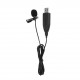 1.5m USB Lavalier Lapel Microphone Omnidirectional Mic for Computer Mobile Phone Live Broadcast Webcast Plug and Play