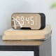 2020 New Wireless bluetooth Clock Speaker Radio LED Mirror Alarm Clock Subwoofer Music Player Snooze Desktop Clock Wireless Speaker with FM Radio