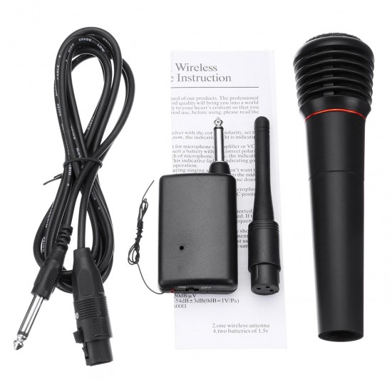 2In1 Professional Wired Wireless Handheld Microphone Mic Dynamic Cordless for KTV Karaoke Recording