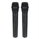 2Pcs VHF Wireless Bluetooth Karaoke Microphone Speaker 2 Handheld MIC KTV Player