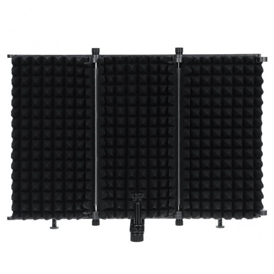 3 Plate Foldable Recording Microphone Wind Screen Board Microphone Isolation Shield For Recording Studio Equipment