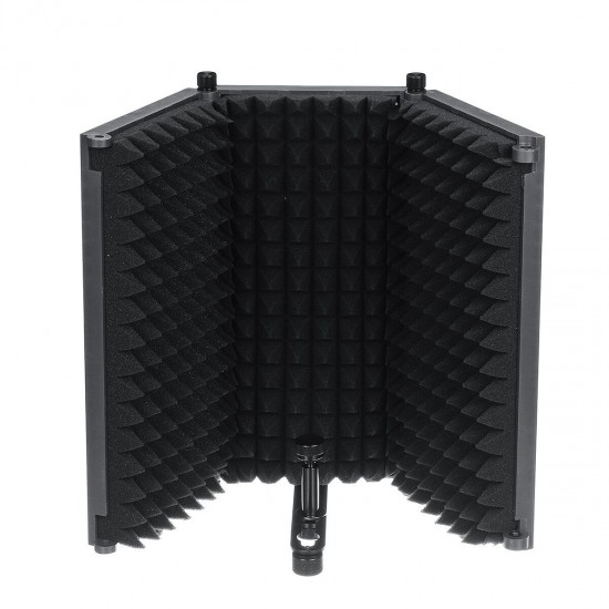 3 Plate Foldable Recording Microphone Wind Screen Board Microphone Isolation Shield For Recording Studio Equipment