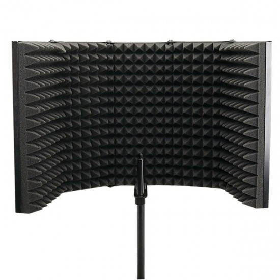 331x1060mm 5 Panels Foldable Studio Microphone Isolation Shield Acoustic Foam Sound Absorbing for Studio Recording Live Broadcast 331x1060mm 5 Panels Foldable Studio Microphone Isolation Shield Acoustic Foam Sound Absorbing for Studio Recording Live Broadcast