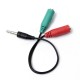 3.5mm Stereo Headphone Microphone Audio Y Splitter Cable AdattatorePlug Jack 3.5mm Stereo Headphone Microphone Audio Y Splitter Cable AdattatorePlug Jack