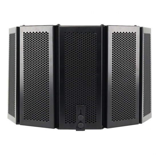 57.5 x 28cm Foldable Adjustable Studio Recording Microphone Isolator Sound Absorbing Foam Panel Mic Isolation Shield Stand Mount 57.5 x 28cm Foldable Adjustable Studio Recording Microphone Isolator Sound Absorbing Foam Panel Mic Isolation Shield Stand Mount