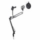 9PCS Foldable Professional Recording Microphone Stand Adjustable with Arm Legs Clamp for Stages Studios Live Video 9PCS Foldable Professional Recording Microphone Stand Adjustable with Arm Legs Clamp for Stages Studios Live Video