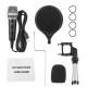 USB Condenser Studio Microphone PC Live Recording Mic for YouTube Streaming Broadcast Gaming for Windows Laptop MAC