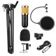 Adjustable Broadcast Podcasting Mic Volume Noise Reduction Capacitor KTV Audio Studio Recording Microphone Adjustable Broadcast Podcasting Mic Volume Noise Reduction Capacitor KTV Audio Studio Recording Microphone