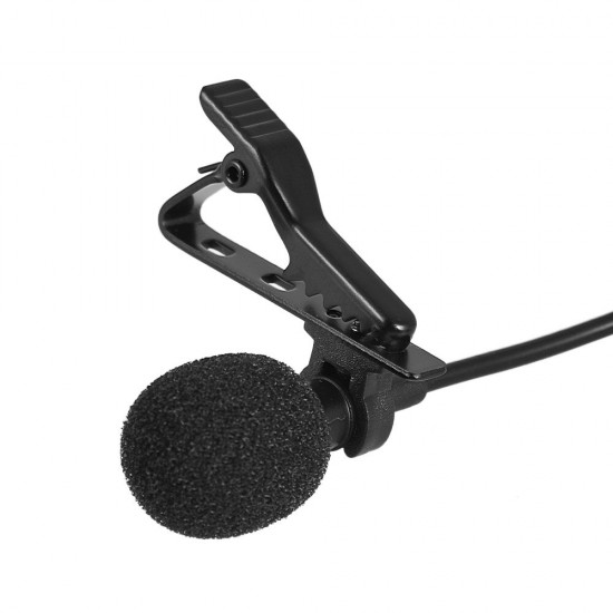 Mini Microphone Clip-on Lapel Lavalier Condenser Mic 3.5mm Wired Microphone for DSLR Camera for iPhone Android