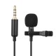 Mini Microphone Clip-on Lapel Lavalier Condenser Mic 3.5mm Wired Microphone for DSLR Camera for iPhone Android