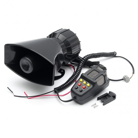 12V 7 Sounds PA System Car Loud Air Horn Siren for Car Boat Van Truck Warning Alarm Speaker W Microphone