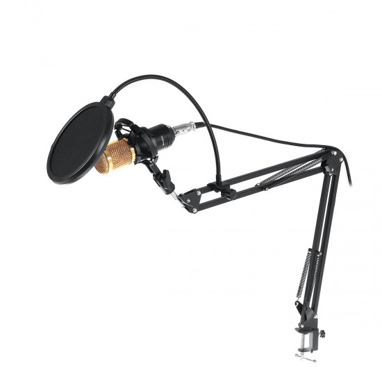 BM-800 Condenser Microphone Kit 3.5mm Recording Mic Tripod Stand Set for Computer PC Karaoke for Chat Skype YouTube Games