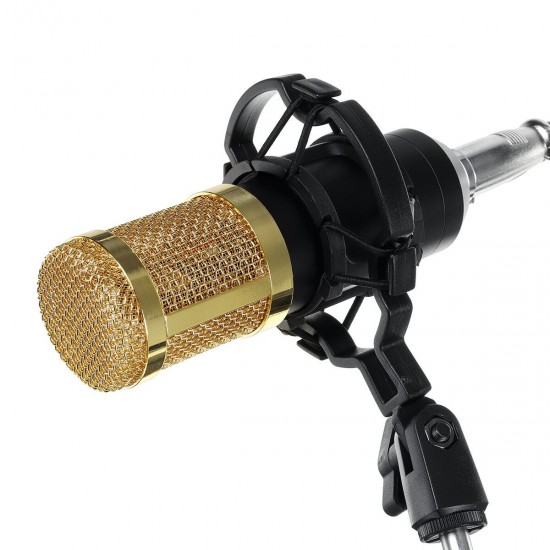 BM-800 Large Diaphragm Condenser Microphone Set for Online Singing Live Broadcast Audio Studio Mic for Recording