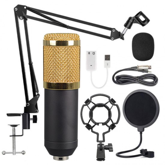 BM-800 Large Diaphragm Condenser Microphone Set for Online Singing Live Broadcast Audio Studio Mic for Recording BM-800 Large Diaphragm Condenser Microphone Set for Online Singing Live Broadcast Audio Studio Mic for Recording