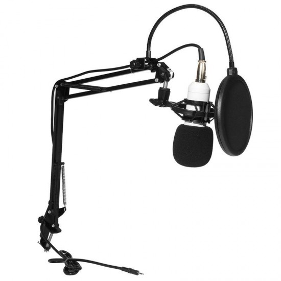 BM-800 NB-35 Capacitor Condenser Microphone 48V Phantom Power USB Sound Card for PC Recording Live Broadcast Studio KTV Karaoke Singing BM-800 NB-35 Capacitor Condenser Microphone 48V Phantom Power USB Sound Card for PC Recording Live Broadcast Studio KTV Karaoke Singing