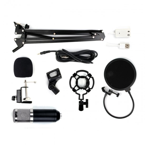 BM800 Condenser Microphone Mic Sound Recording Studio Kits with Shock Mount