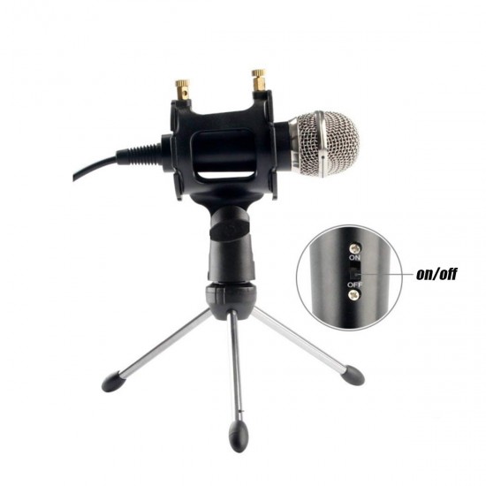 Studio Condenser Microphone Set Recording Broadcasting Mic With Stand For PC Phone Karaoke