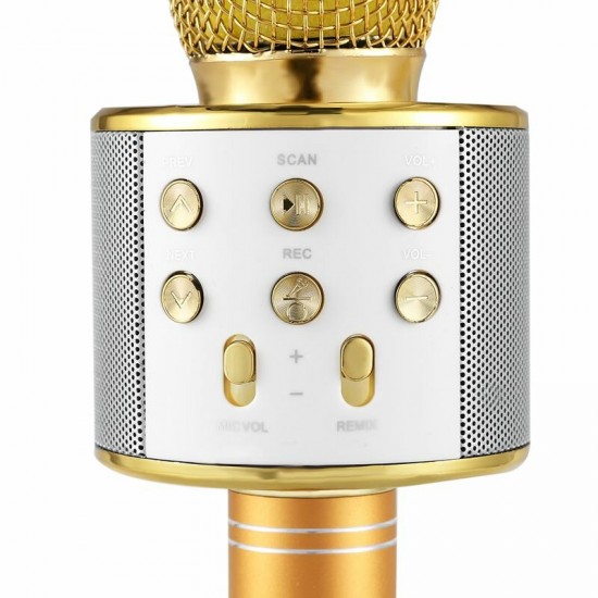 WS858 bluetooth Micrphone Wireless Microphone Handheld Karaoke Voice Record TF Card Portable Home Outdoors Music Microphone Speaker WS858 bluetooth Micrphone Wireless Microphone Handheld Karaoke Voice Record TF Card Portable Home Outdoors Music Microphone Speaker