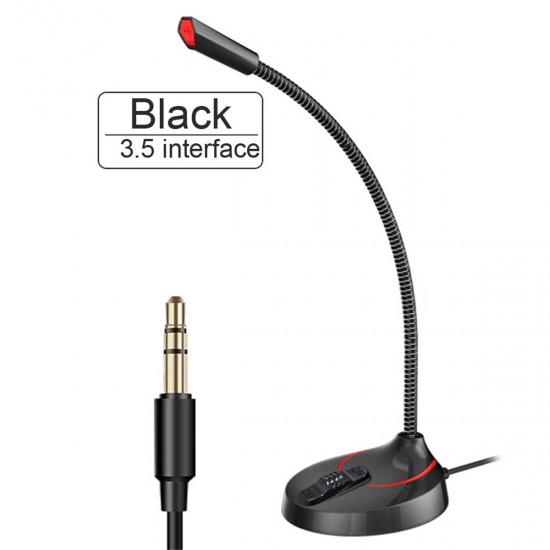 Wired Microphone Vocal Recording Interview Voiceover Live Broadcast Wired Condenser Angle Adjustable Computer Microphone For Office Meeting Speech