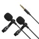 Dual Head Collar Clip Micrphone Interview Record Lecture Short Video 3.5mm Micrphone Dual Head Collar Clip Micrphone Interview Record Lecture Short Video 3.5mm Micrphone