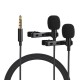 Dual Head Collar Clip Micrphone Interview Record Lecture Short Video 3.5mm Micrphone Dual Head Collar Clip Micrphone Interview Record Lecture Short Video 3.5mm Micrphone
