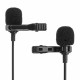 Dual Head Collar Clip Micrphone Interview Record Lecture Short Video 3.5mm Micrphone Dual Head Collar Clip Micrphone Interview Record Lecture Short Video 3.5mm Micrphone