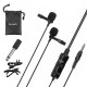 Dual Head Collar Clip Micrphone Interview Record Lecture Short Video 3.5mm Micrphone Dual Head Collar Clip Micrphone Interview Record Lecture Short Video 3.5mm Micrphone
