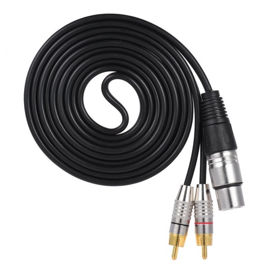 Dual RCA Male to XLR Female Plug Stereo Audio Cable for Microphone Audio Mixer Speaker Amplifiers Dual RCA Male to XLR Female Plug Stereo Audio Cable for Microphone Audio Mixer Speaker Amplifiers