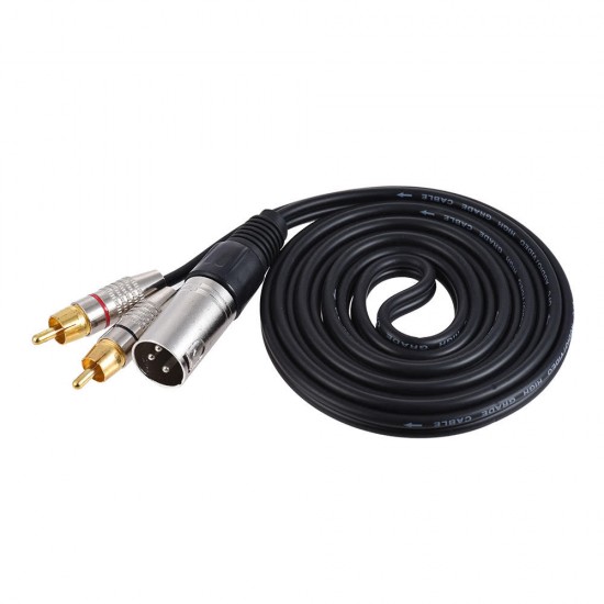 Dual RCA Male to XLR Male Plug Stereo Audio Cable Mic Cale for Microphones Audio Mixers Amplifiers Cameras Sound Cards Dual RCA Male to XLR Male Plug Stereo Audio Cable Mic Cale for Microphones Audio Mixers Amplifiers Cameras Sound Cards