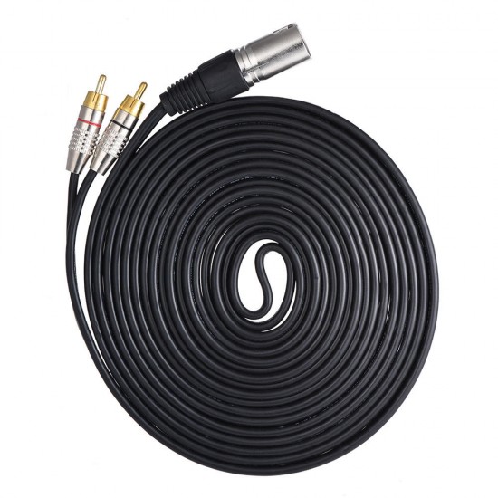 Dual RCA Male to XLR Male Plug Stereo Audio Cable Mic Cale for Microphones Audio Mixers Amplifiers Cameras Sound Cards Dual RCA Male to XLR Male Plug Stereo Audio Cable Mic Cale for Microphones Audio Mixers Amplifiers Cameras Sound Cards