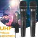 Dual UHF Wireless Microphone Mobile Phone One for Two Live Broadcast Home Conference Audio TV Computer Microphone with bluetooth Receiver