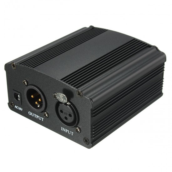 EYS-E001 48V Phantom Power Supply Adapter 220V for Condenser Mic Microphone EYS-E001 48V Phantom Power Supply Adapter 220V for Condenser Mic Microphone
