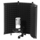 Foldable Microphone Acoustic Isolation Shield Acoustic Foams Studio Panel for Recording Live Broadcast