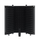 Foldable Microphone Acoustic Isolation Shield Acoustic Foams Studio Panel for Recording Live Broadcast