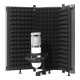 Foldable Microphone Acoustic Isolation Shield Acoustic Foams Studio Panel for Recording Live Broadcast