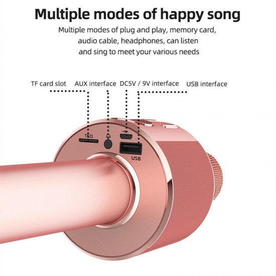 H35 bluetooth Microphone Karaoke Multiple Modes Long Battery Life Design Beautiful Sound Widely Compatible Microphone H35 bluetooth Microphone Karaoke Multiple Modes Long Battery Life Design Beautiful Sound Widely Compatible Microphone