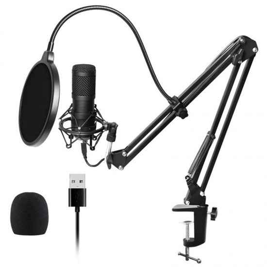 BM-800USB Professional 192KHz/24Bit HD Free Drive USB Condenser Microphone Kit with Stand Mount BM-800USB Professional 192KHz/24Bit HD Free Drive USB Condenser Microphone Kit with Stand Mount