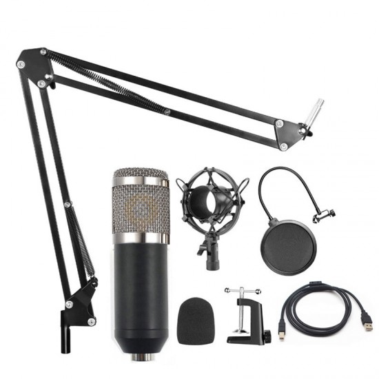 BM-800USB Professional 192KHz/24Bit HD Free Drive USB Condenser Microphone Kit with Stand Mount BM-800USB Professional 192KHz/24Bit HD Free Drive USB Condenser Microphone Kit with Stand Mount