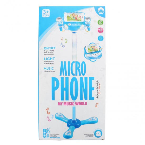 Kids Microphone Karaoke Adjustable Set Stand Phone Music Play