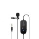 L1 Lavalier Microphone Rechargeable Lapel Condenser Clip-on Handsfree Collar Mic for Mobile Phone DSLR Camera PC Laptop