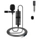 Lavalier Omnidirectional Condenser Microphone Clip Mic for iPhone Android Mobile Phone Camera Live Broadcast