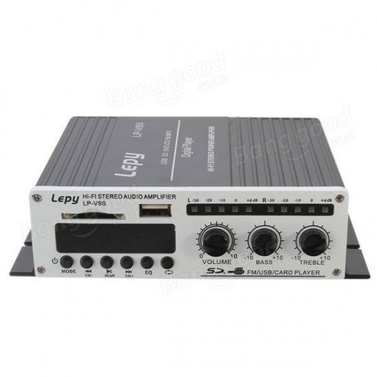 LP-V9S DC12V Hi-Fi Stereo Power Digital Car Power Amplifier Player With Power Adapter