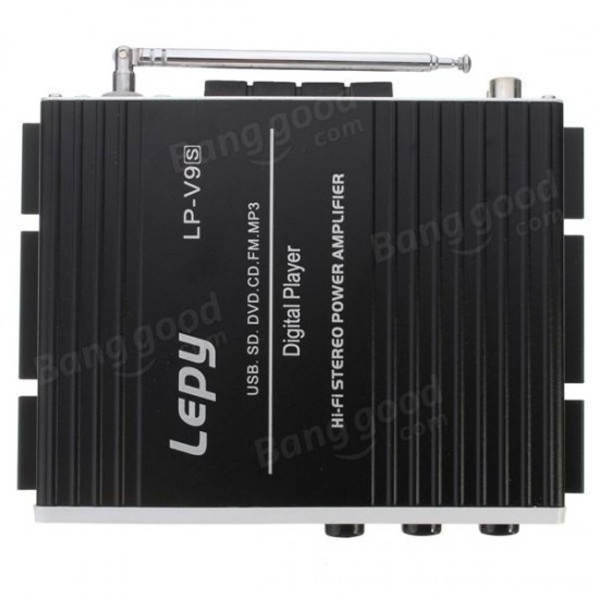 LP-V9S DC12V Hi-Fi Stereo Power Digital Car Power Amplifier Player With Power Adapter