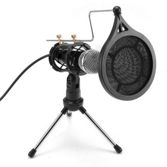 Live Microphone Condenser Microphone Wired Singing Recording Broadcasting Podcast MIC with Tripod Stand for PC Laptop Phone Live Microphone Condenser Microphone Wired Singing Recording Broadcasting Podcast MIC with Tripod Stand for PC Laptop Phone