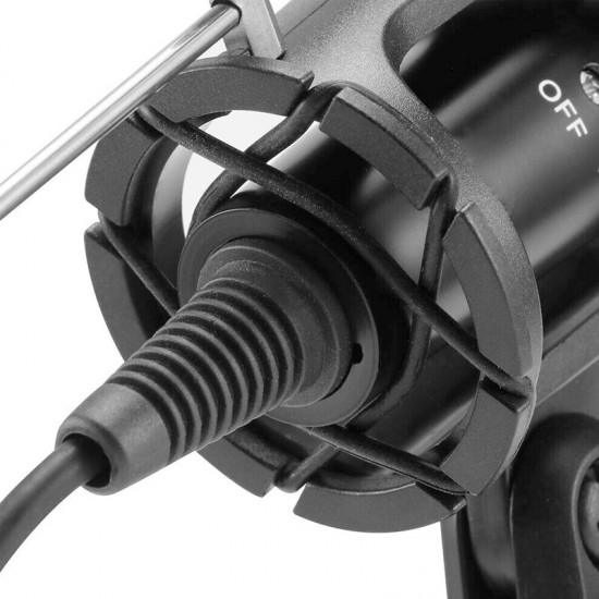 Live Microphone Condenser Microphone Wired Singing Recording Broadcasting Podcast MIC with Tripod Stand for PC Laptop Phone Live Microphone Condenser Microphone Wired Singing Recording Broadcasting Podcast MIC with Tripod Stand for PC Laptop Phone