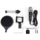 Live Microphone Condenser Microphone Wired Singing Recording Broadcasting Podcast MIC with Tripod Stand for PC Laptop Phone Live Microphone Condenser Microphone Wired Singing Recording Broadcasting Podcast MIC with Tripod Stand for PC Laptop Phone